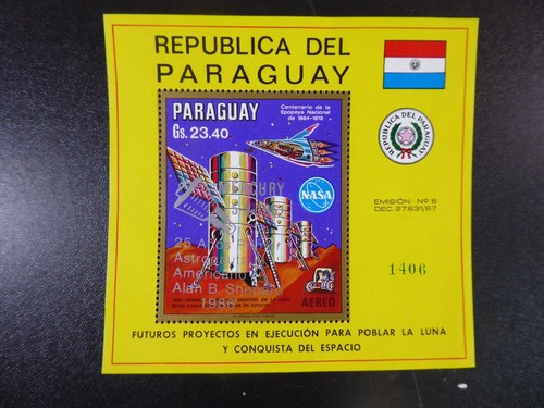 Paraguay 1986 blocco spazio - 1986,, "spazio"