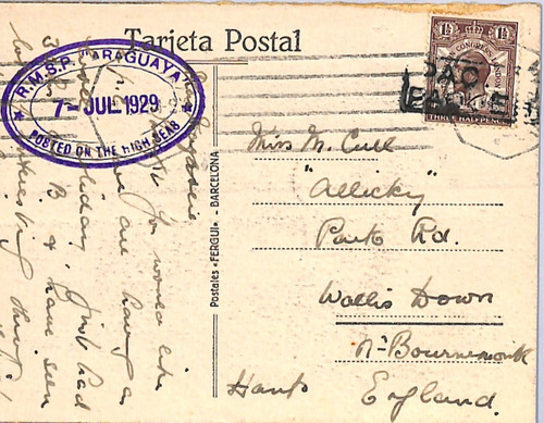 1929 puc franking - gb,